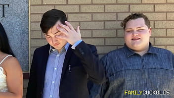 family fucks each other while fat brother watches