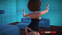 Elasti girl's after hours big booty jiggle shaking her phat pawg ass